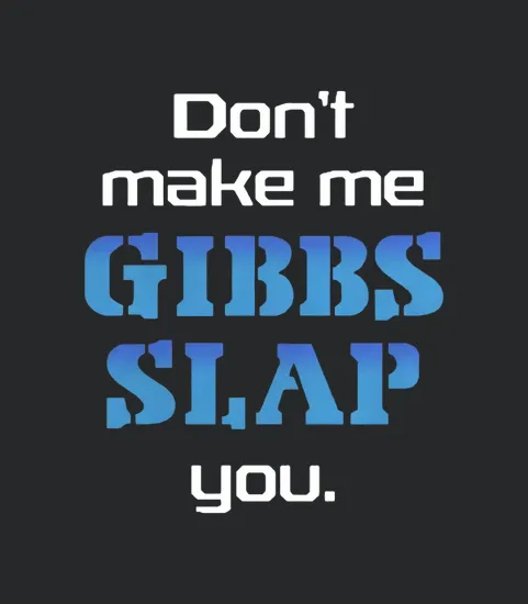 Dont Make Me Gibbs Slap You