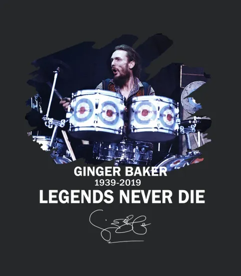 Ginger Baker 1939 2019 Legend Never Die Signature