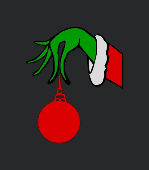 Grinch Arm Holding Ornament
