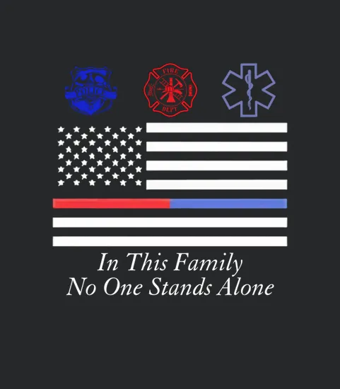 In This Family No One Stands Alone American Flag