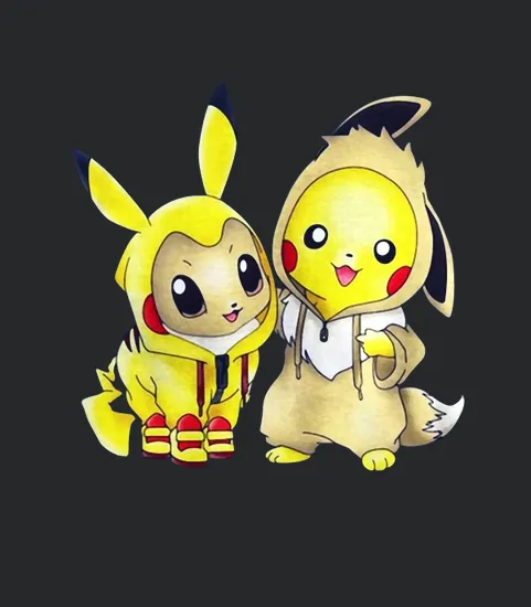 Pokemon Eevee Und Pikachu Ladies