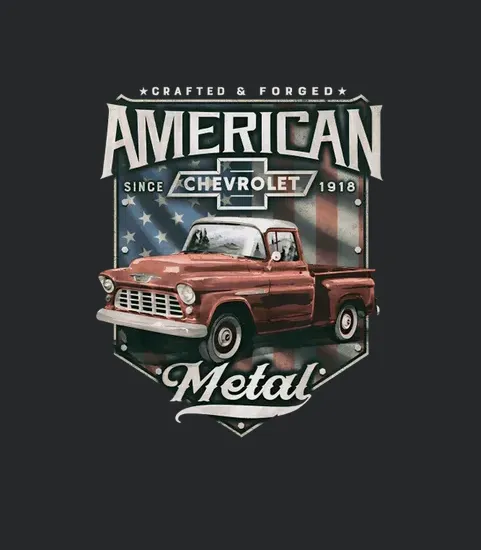 Chevy Truck American Metal Script Andamp American
