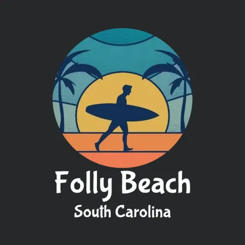 Folly Beach South Carolina Surfing Surfer Vintage
