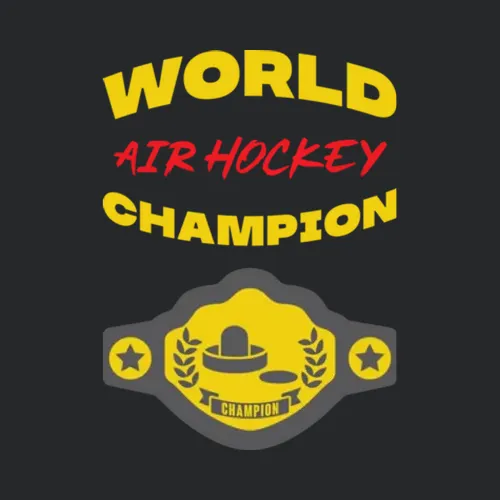Air Hockey World Champion Belt Funny Sports Hobby