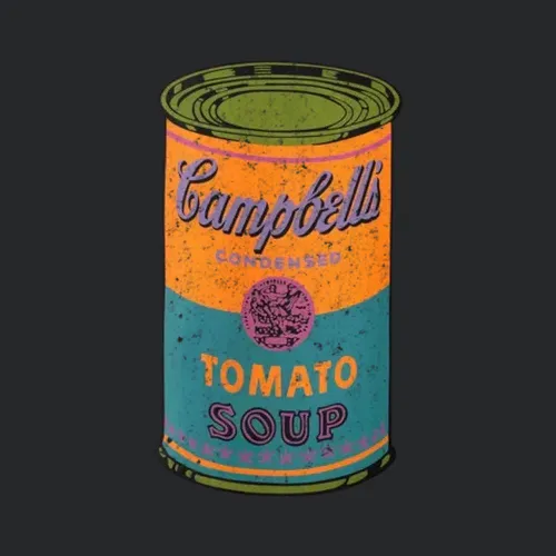Campbells Tomato Soup Retro Andy Warhol Label Can