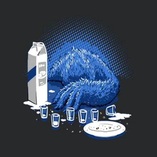 Cookie Monster Too Many Cookies Milk Shots Depressed