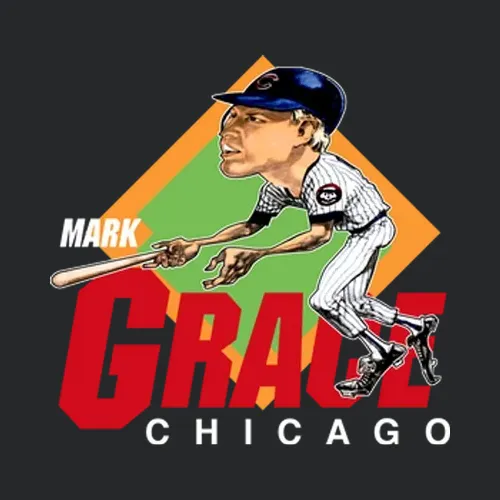 Mark Grace Retro Caricature