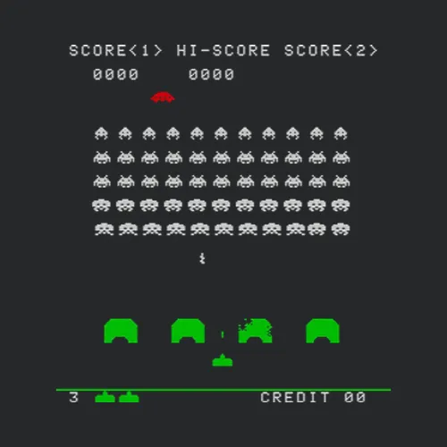 Space Invaders Retro Arcade Video Game Screenshot