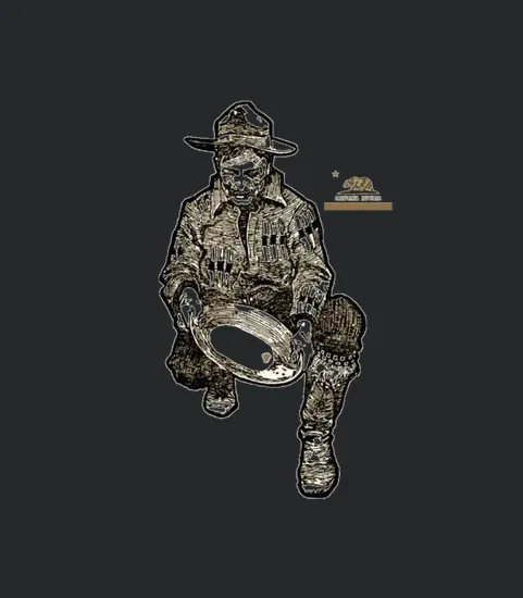 California Gold Miner With Mining Pan