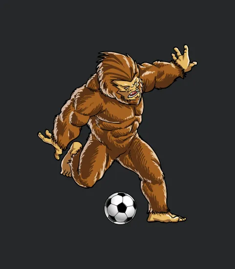 Bigfoot Sasquatch Soccer T Kicking Football Balls Boys