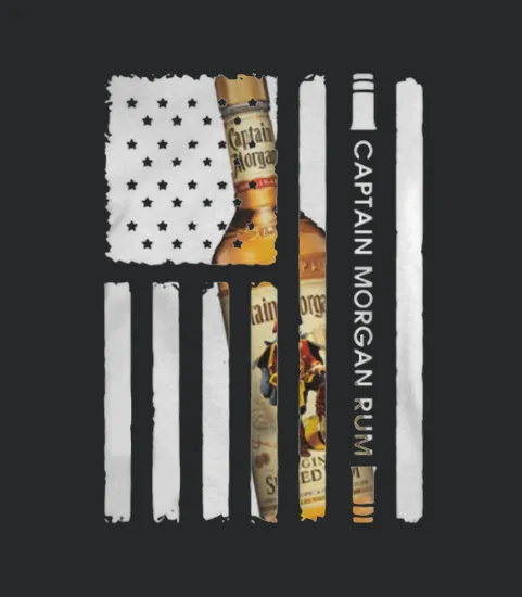 Captain Morgan Rum 4th July Independence Day American Flag