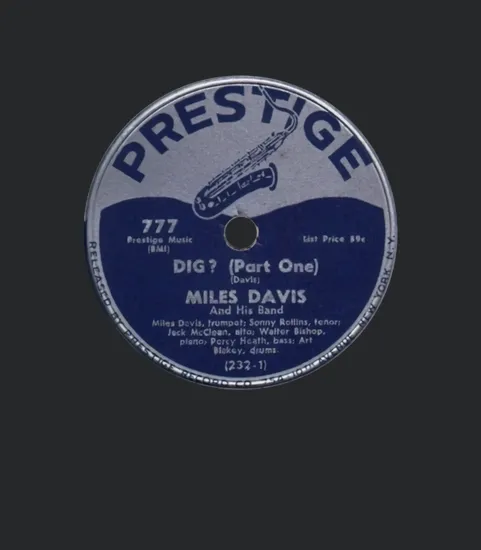 Miles Davis 78 Rpm Record Label