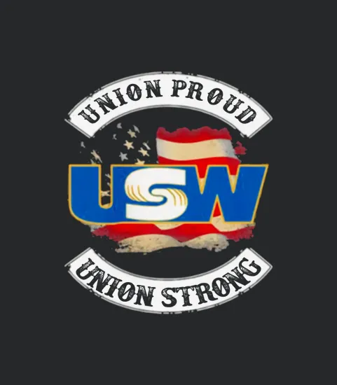 United Steelworkers Union Proud Union Strong American Flag