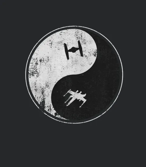 Yin Ying Yang Space Ship Star Wing Fighter Wars Parody