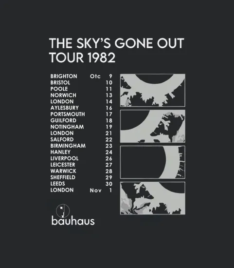 2 Side Limited Edition Bauhaus The Skys Gone Out Tour 1982