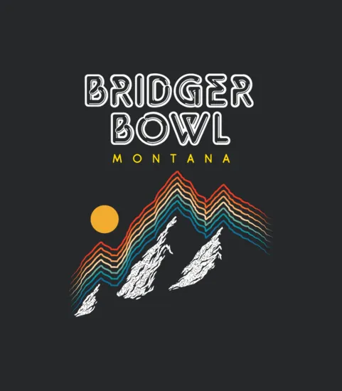 Bridger Bowl Montana Usa Ski Resort 1980s Retro