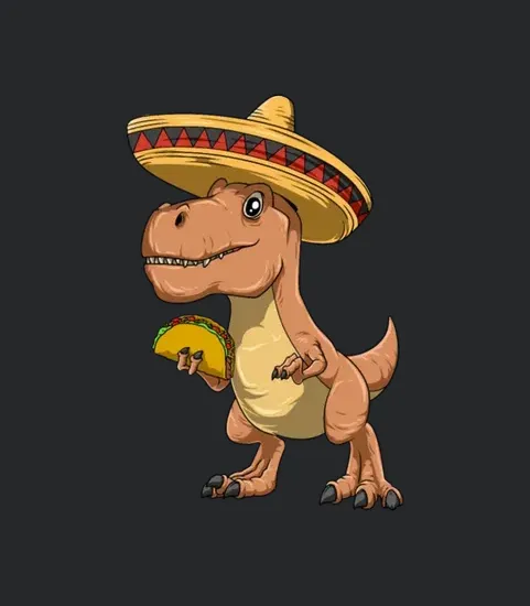 Dinosaur Taco Mexican Dinosaur Sombrero