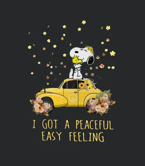 Peace Volkswagen Beetle Snoopy I Got A Peaceful