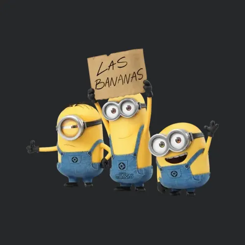 Minions Three Happy Minions With A Sign