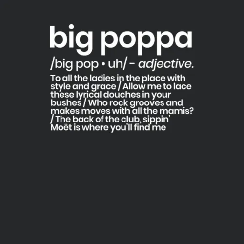Big Poppa Rap Song Definition Lyric Hip Hop Fan