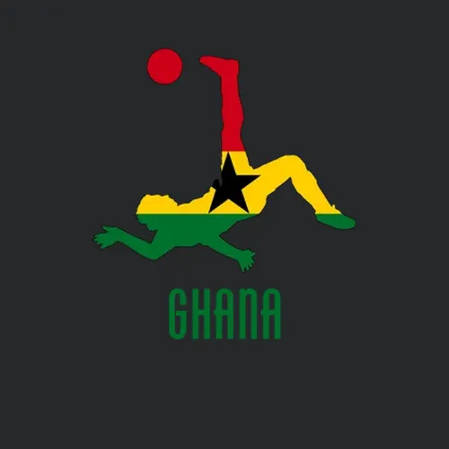 Ghana World Soccer Football Black
